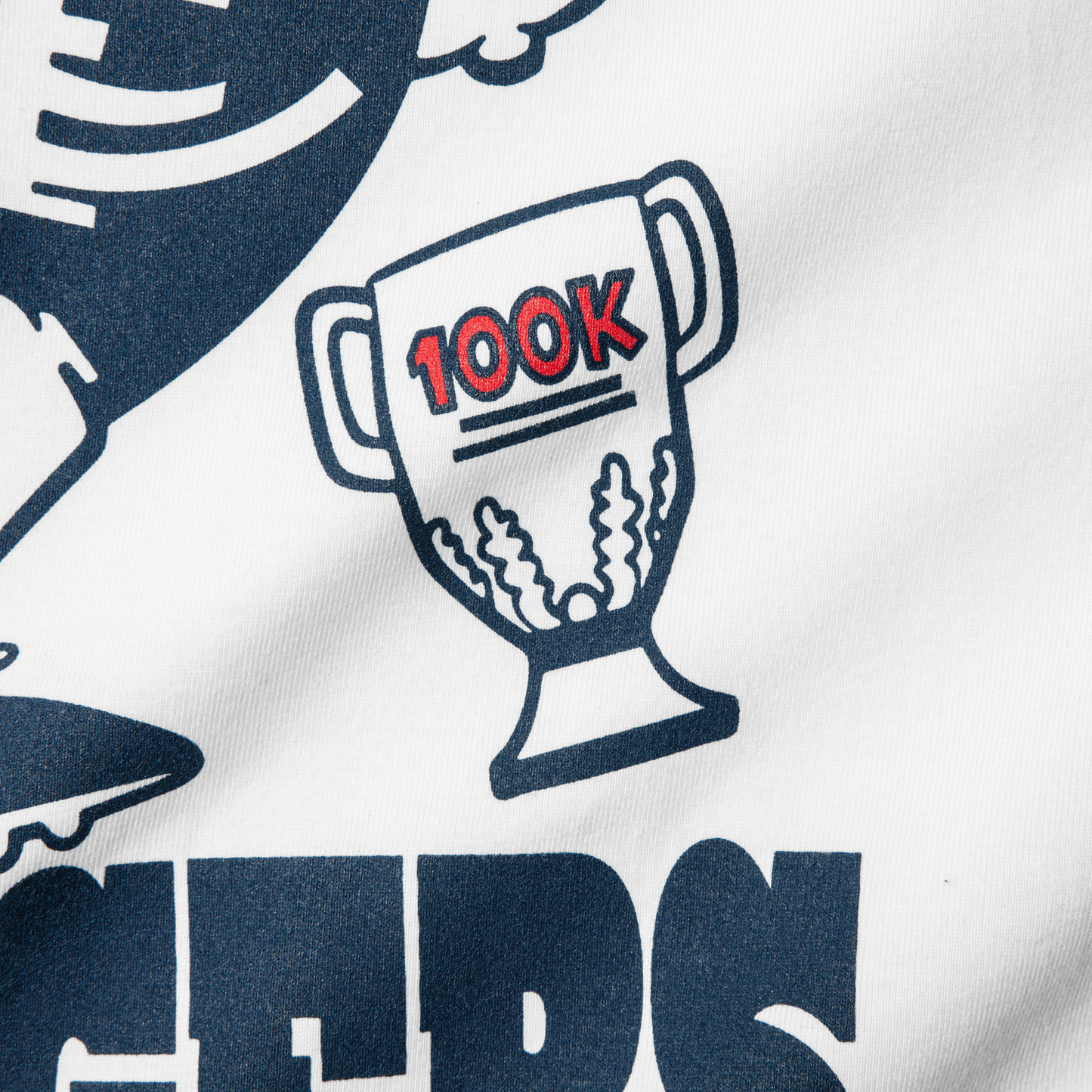 $100K Blues 'Flaggers' Tee - White-The $100K Store