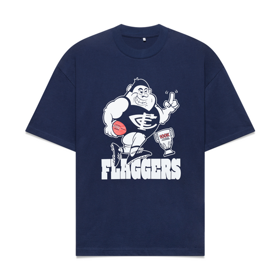 $100K Blues 'Flaggers' Tee - Navy